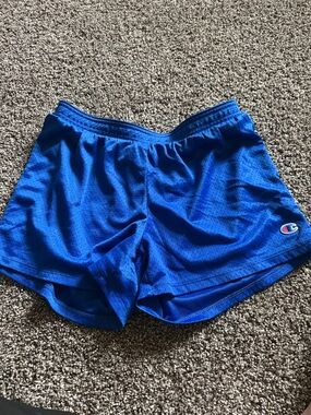 Champion Bright Blue Mesh Workout Shorts